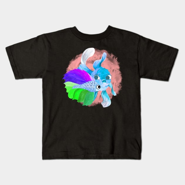 fighting fish Kids T-Shirt by Explore The Tropics